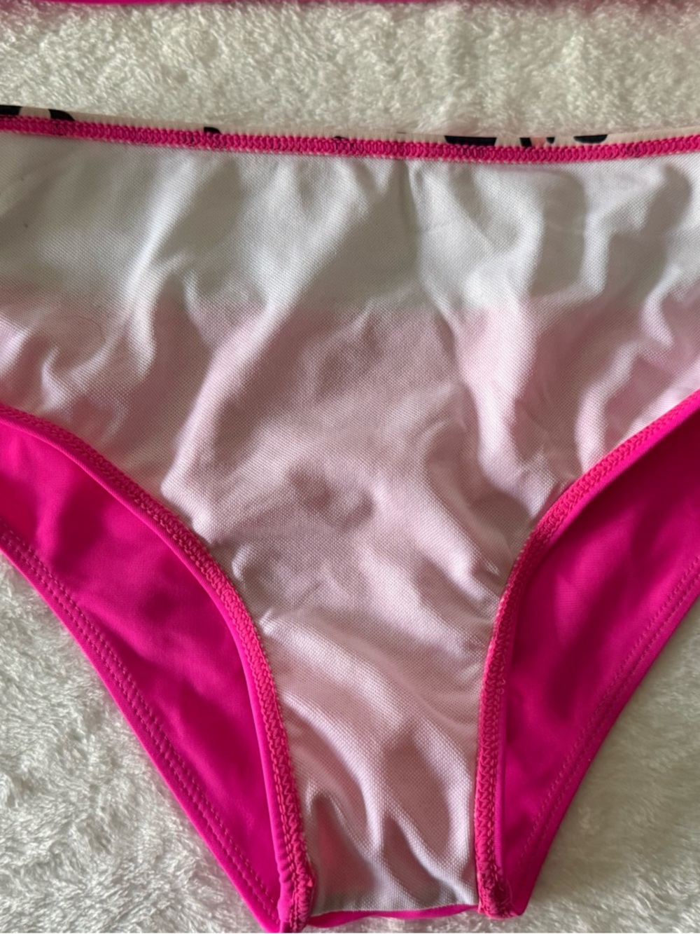 Boutique Hot Pink Leopard Girls 2 Piece Swimsuit Size 14/16 - Picture 7 of 8